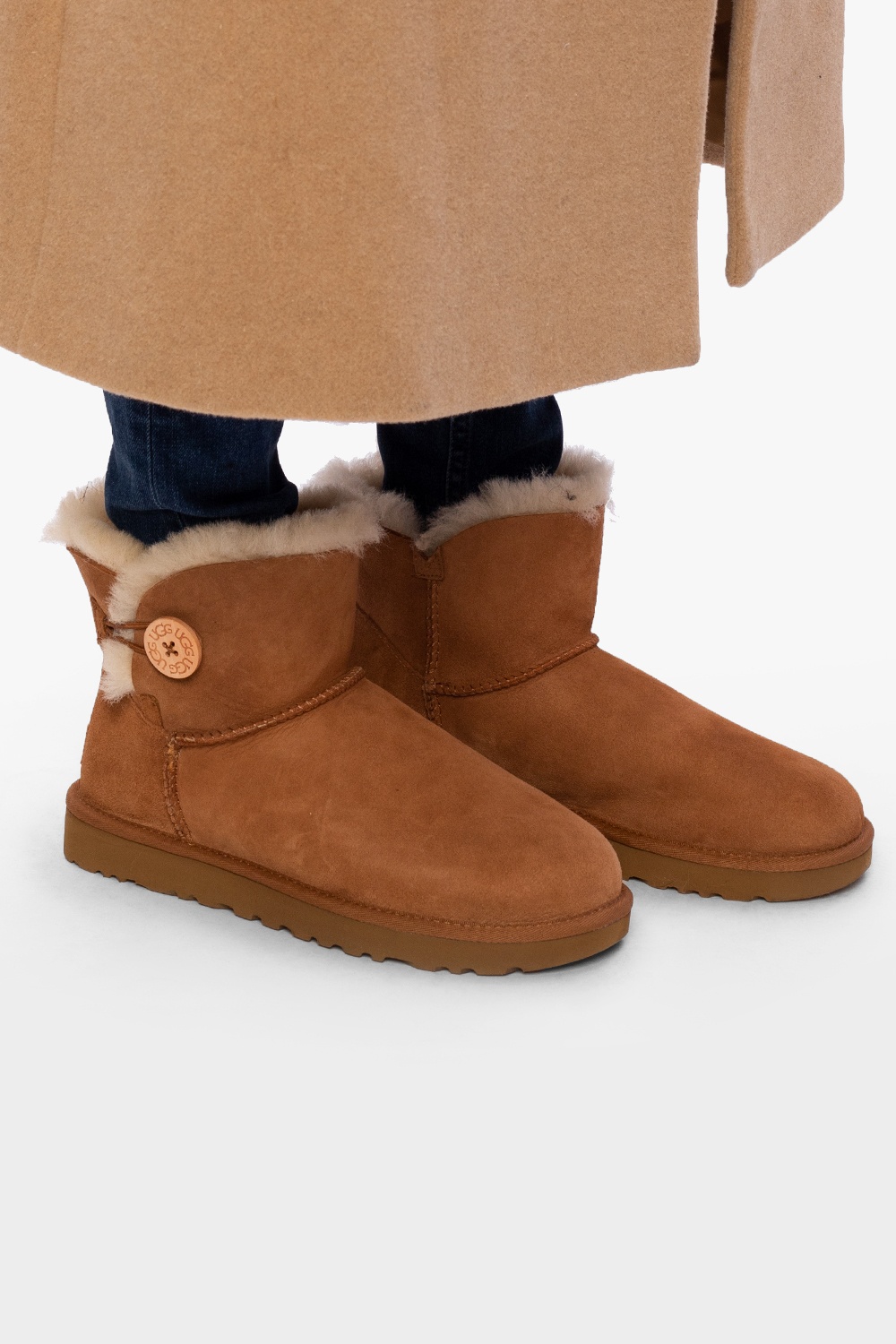 Brown 'Mini Bailey Bow II' suede snow boots UGG - Vitkac Canada